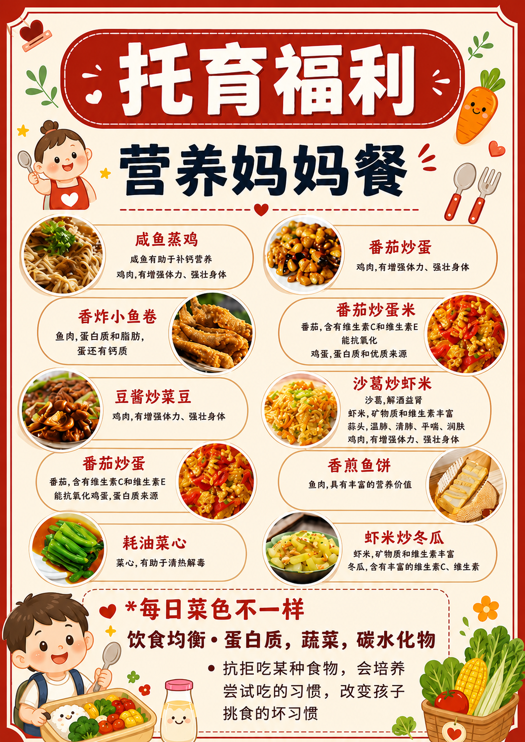 承品托育营养餐与每日菜单