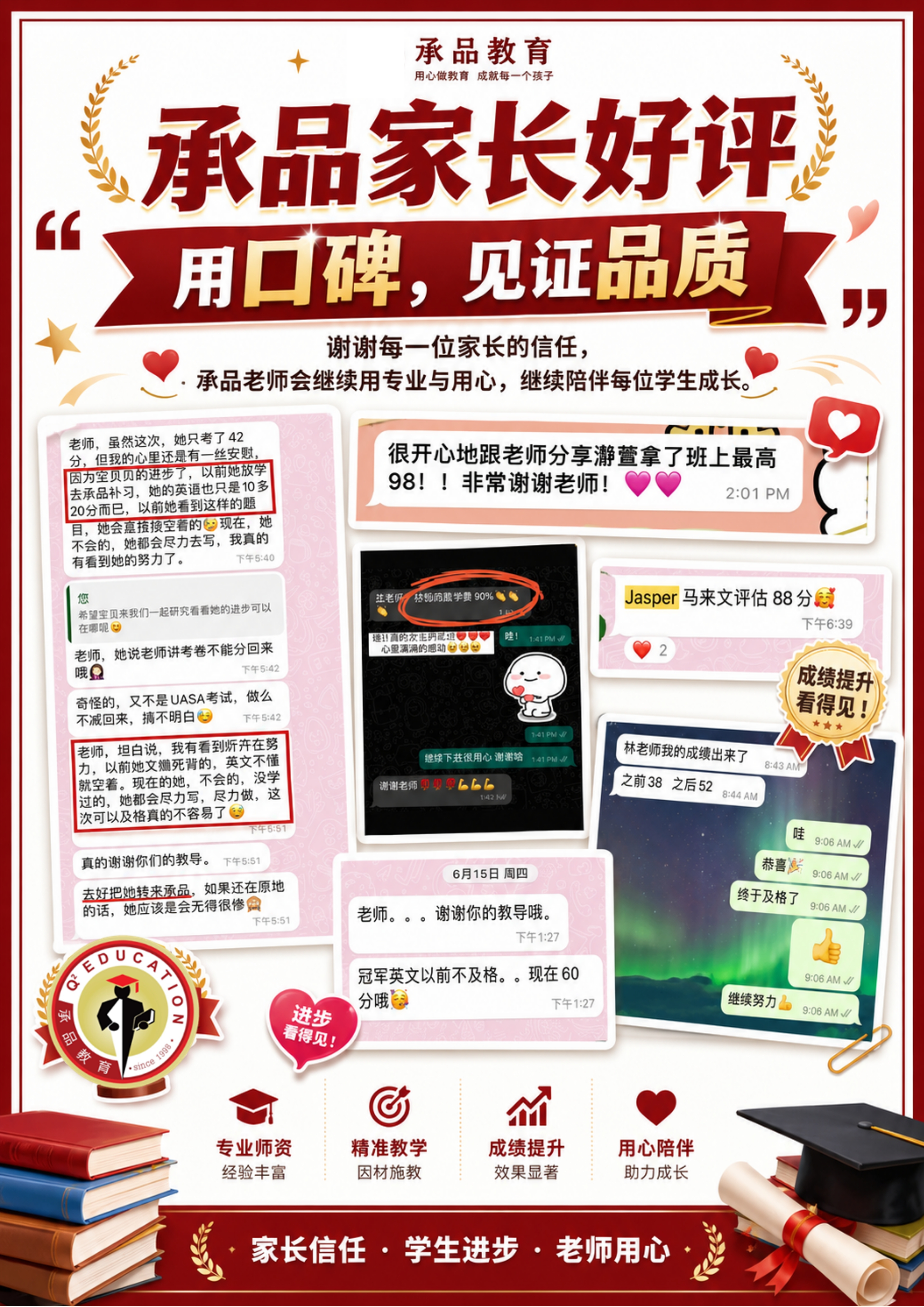 承品教育家长好评：用口碑见证品质