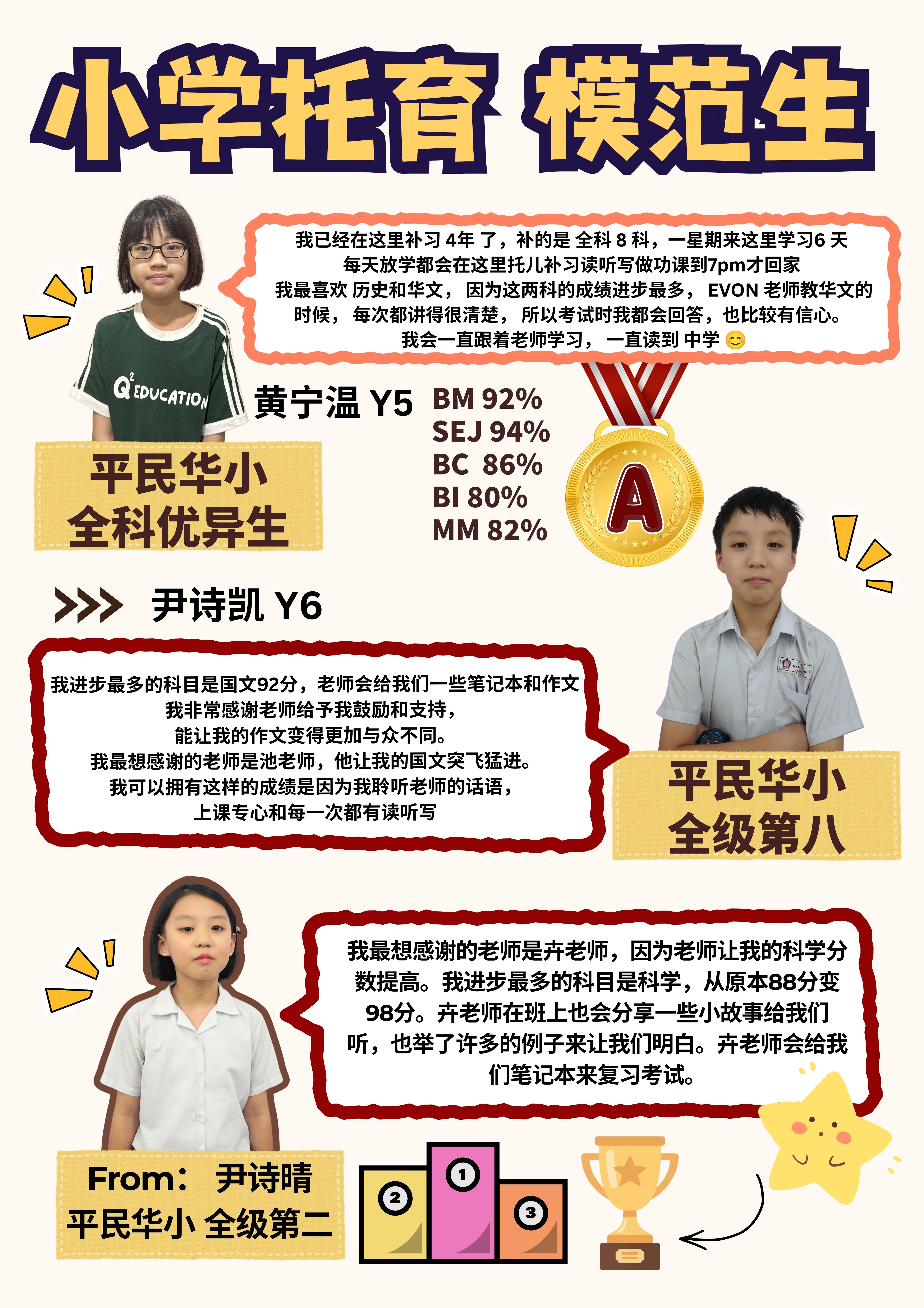 承品教育小学托育模范生与全科优异生见证